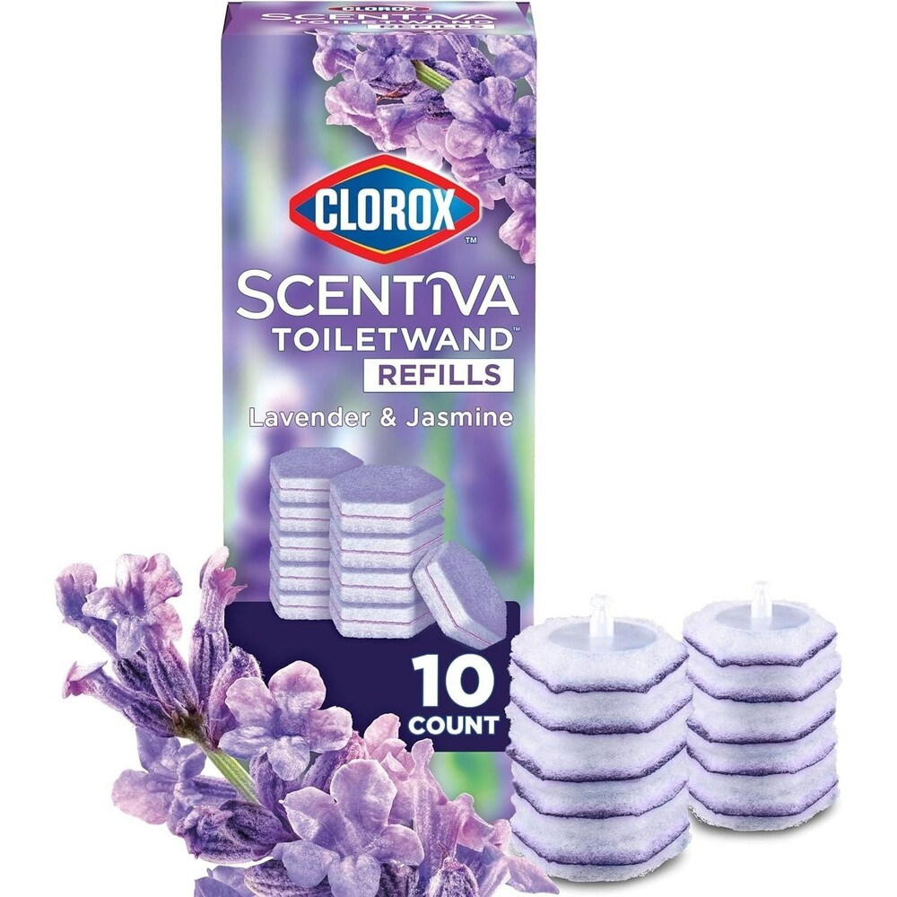 10-Count Clorox Scentiva ToiletWand Refills Lavender & Jasmine Disposable Toilet